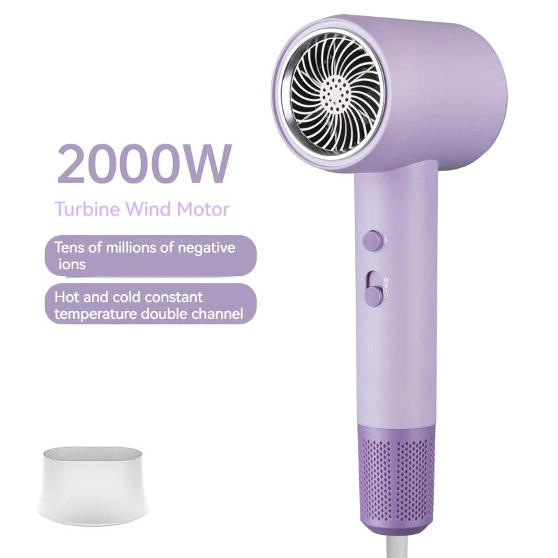 (image for) 2000W Powerful Hair Dryer 5-Level Temperature Adjustment Dual Switches with Rotating Nozzle 220~240V Salon Hair Dryer for Home